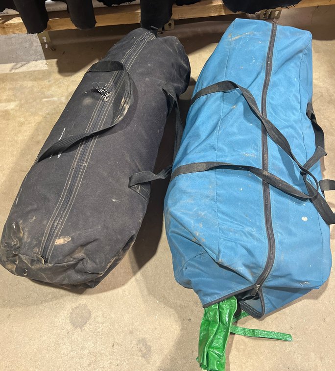 Two Camping Tents with Carrying Bags
