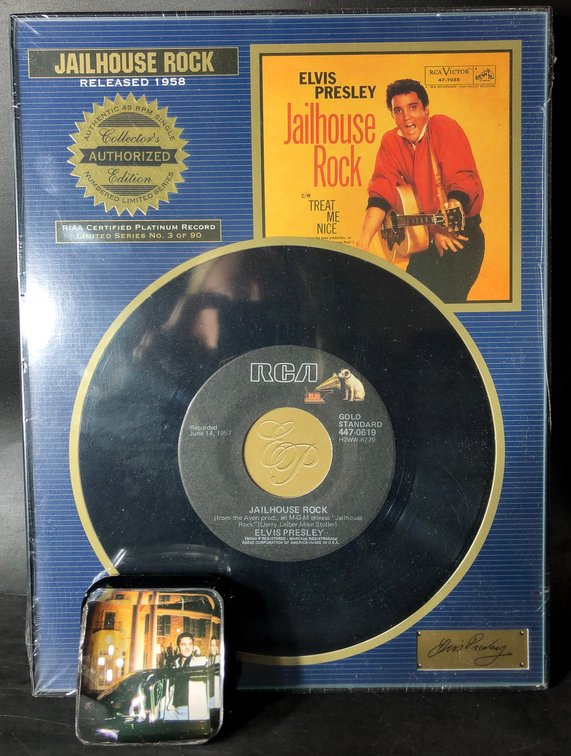 Elvis Presley ‘Jailhouse Rock’ RIAA Certified Platinum Record Limited Edition Plaque