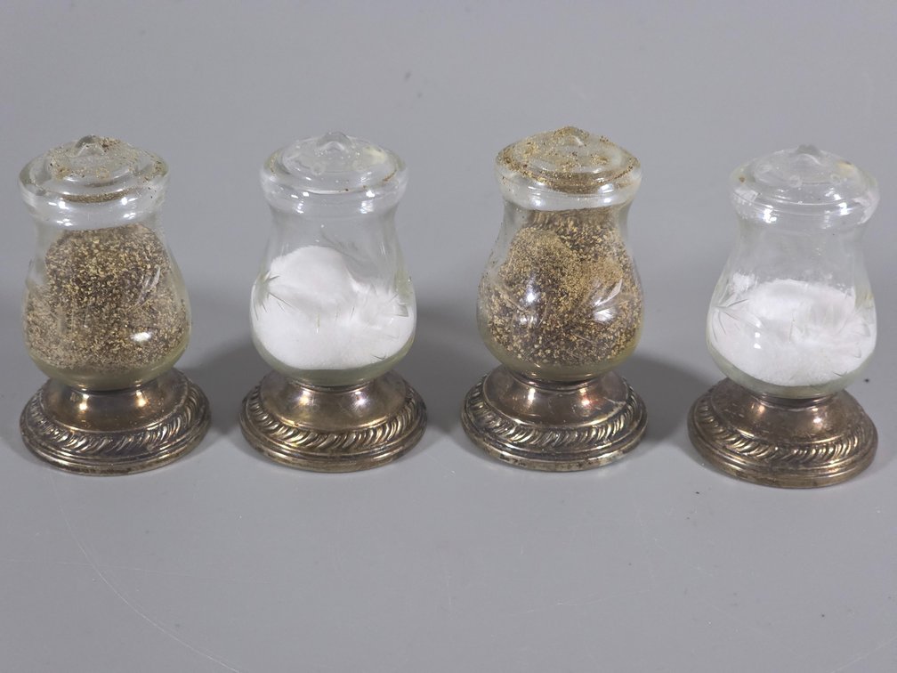 STERLING BASE SALT and PEPPERS
