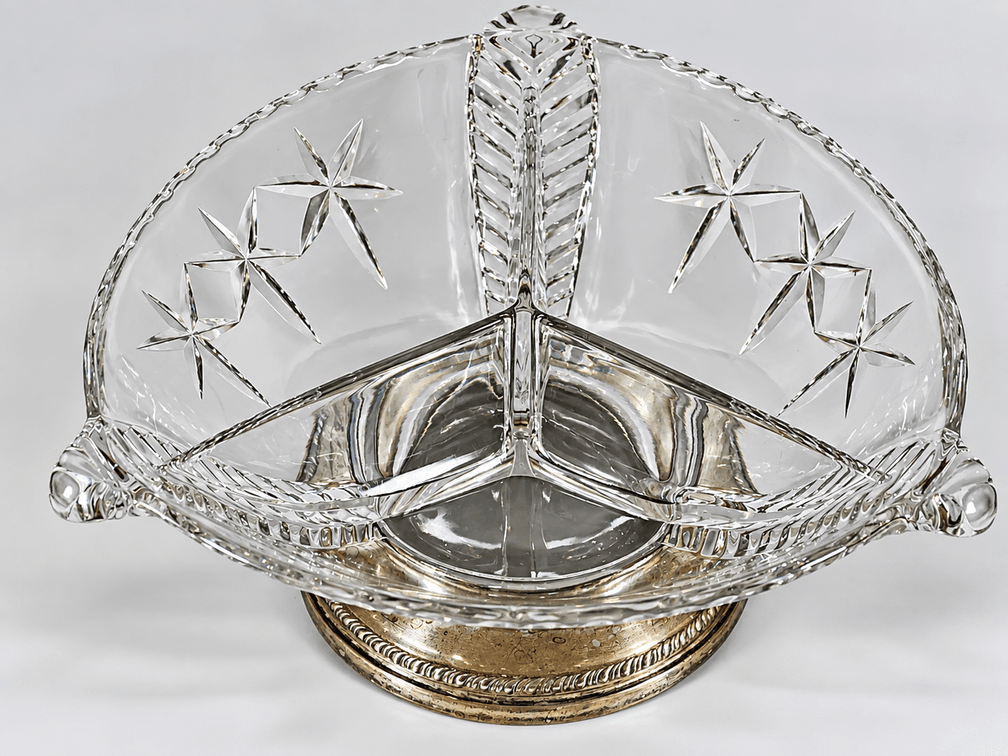 CRYSTAL BOWL, STERLING BASE