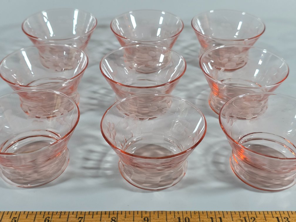 PINK DEPRESSION SHERBET CUPS