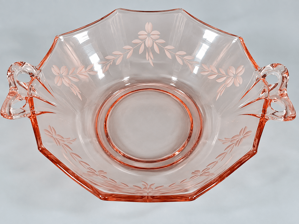 PINK DEPRESSION SERVING BOWL