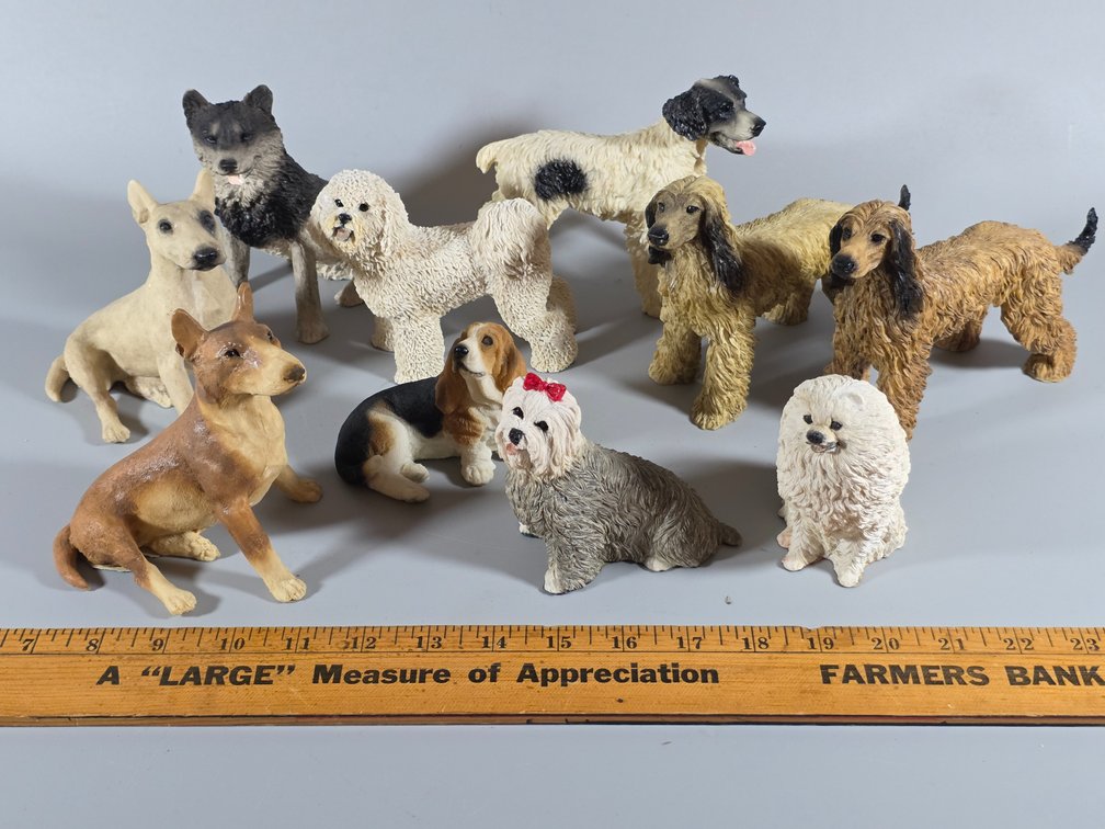 RESIN DOG FIGURINES