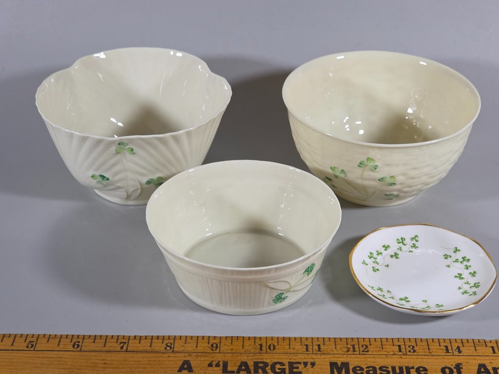 BELLEEK BUTTER BOWLS