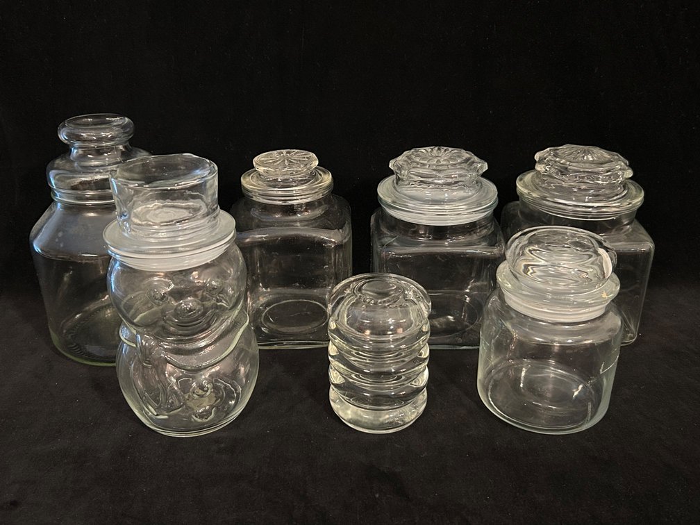 GLASS CANISTERS