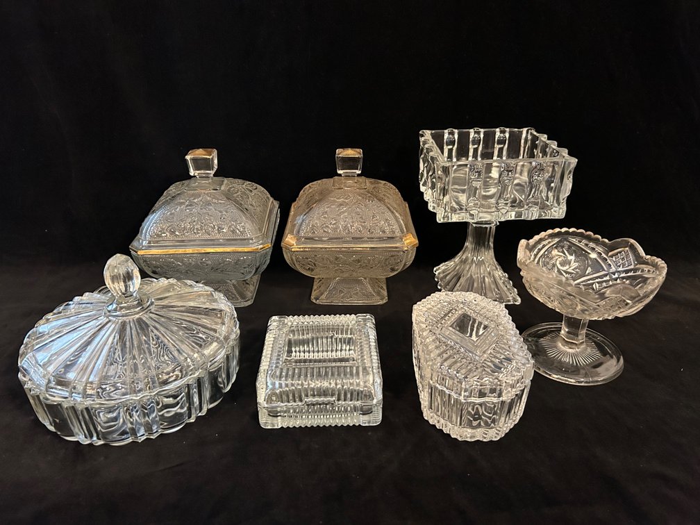 GLASS CANDY DISHES