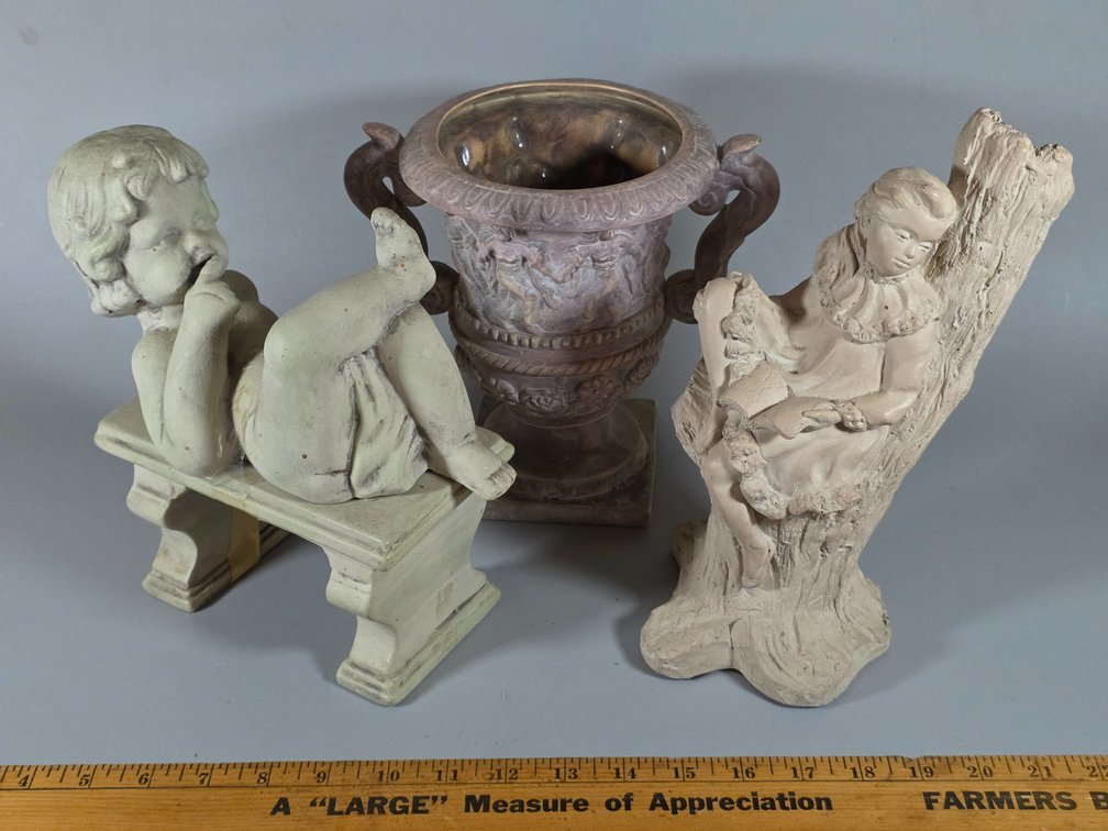 CERAMIC PLANTER, CHERUB