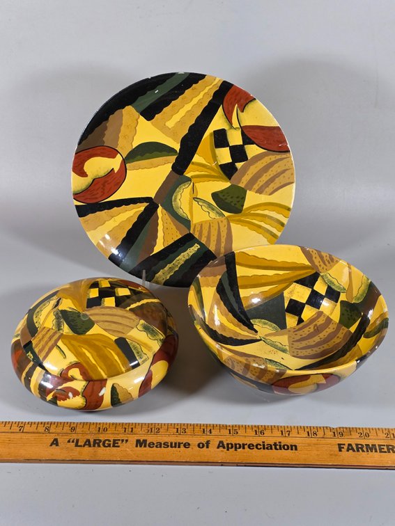 ART DECO BOWL, PLATE