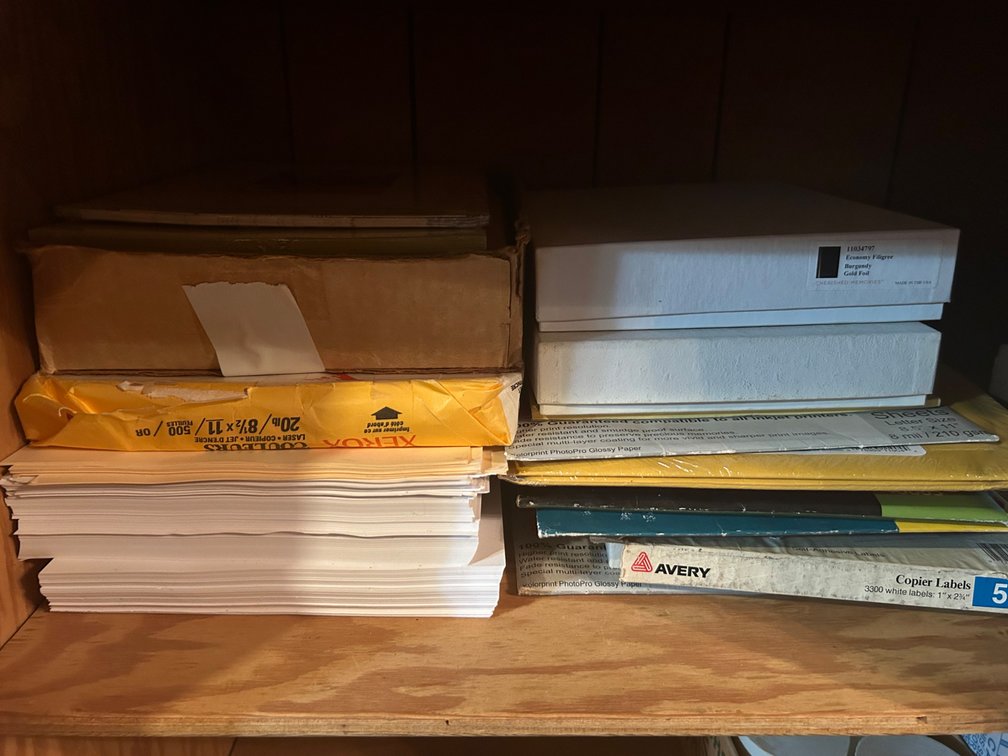 PRINTER PAPER, TAPE, ENVELOPES