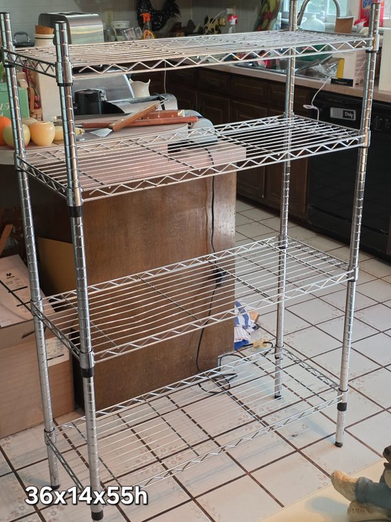 CHROME STEEL SHELVING