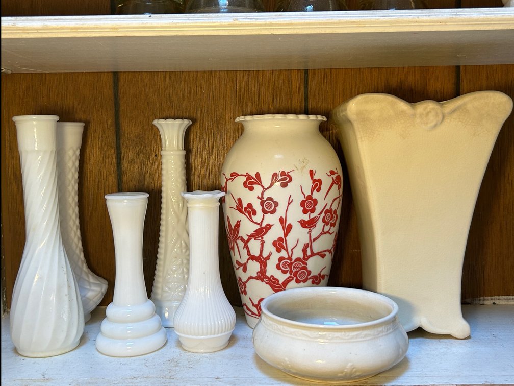 MILK GLASS VASES