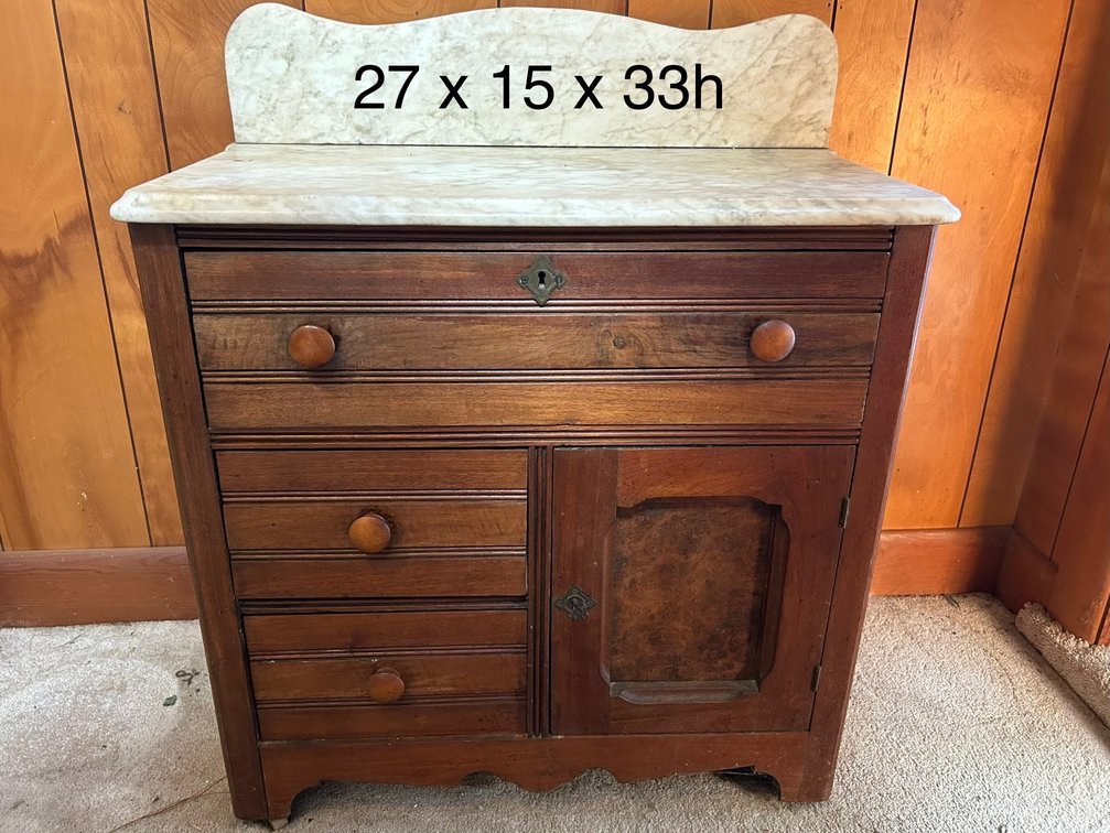 MARBLE TOP WASHSTAND
