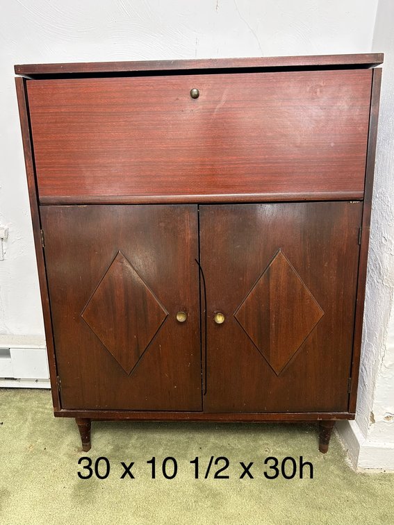 MCM DROP FRONT BAR CABINET