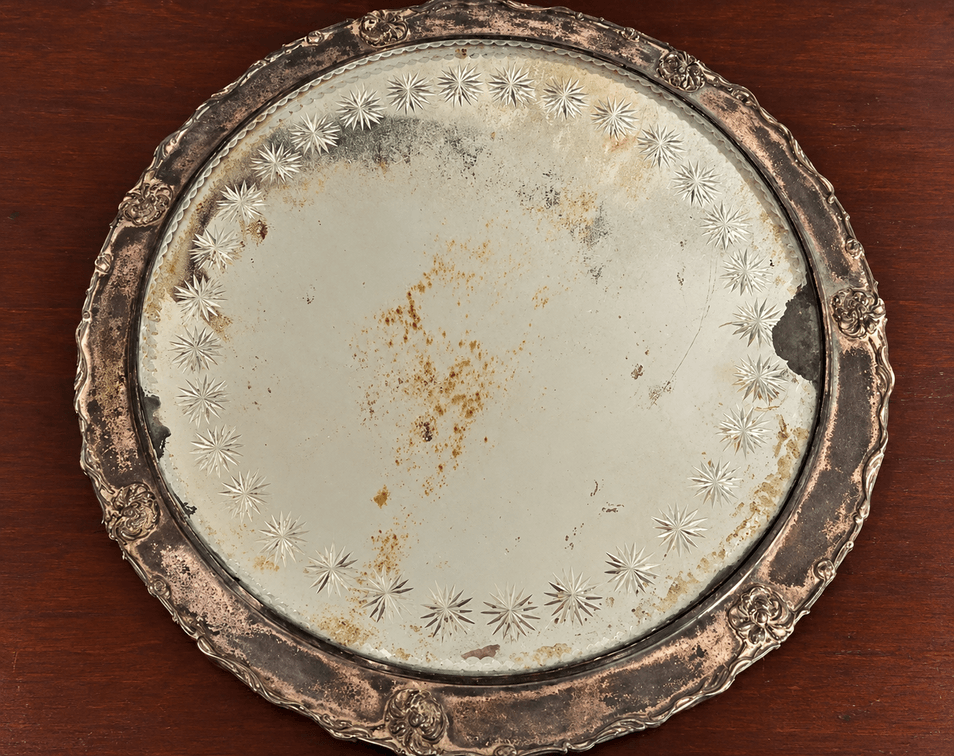 ETCHED GLASS DRESSER TRAY