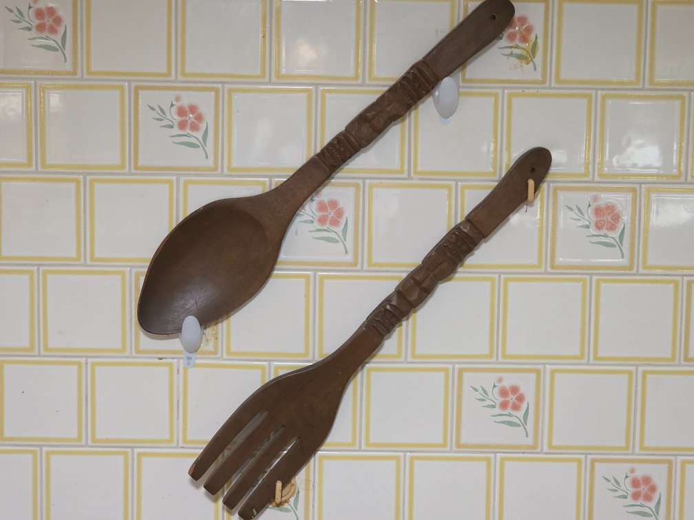 VINTAGE SPOON FORK, SALT and PEPPERS