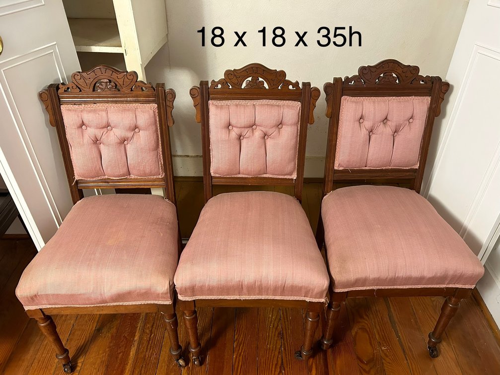 PINK VICTORIAN SIDE CHAIRS