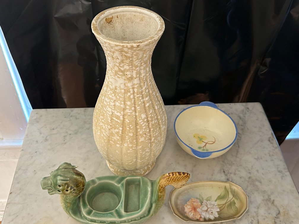 STANGL POTTERY, CERAMIC DRAGON ASHTRAY