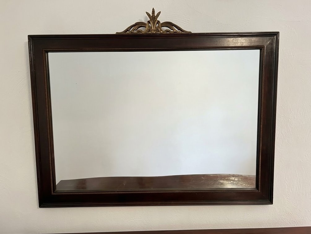 WOOD FRAMED WALL MIRROR