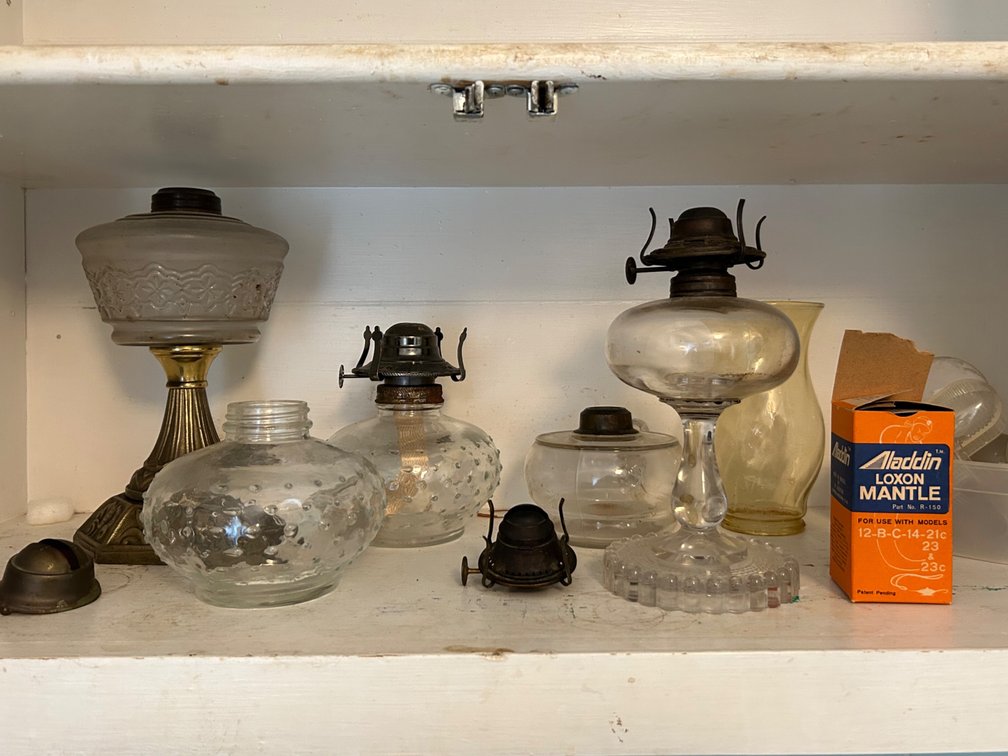 GLASS OIL LAMPS