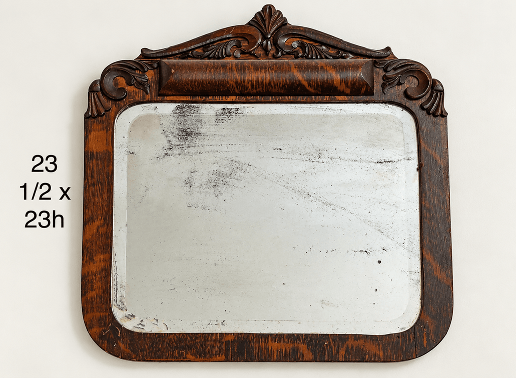 CARVED WOOD WALL MIRROR