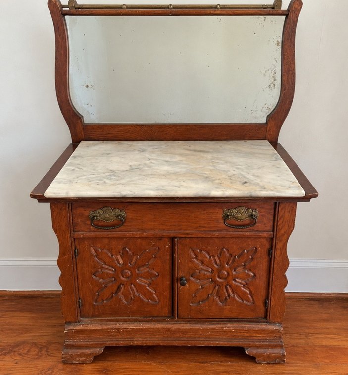 MARBLE TOP WASHSTAND