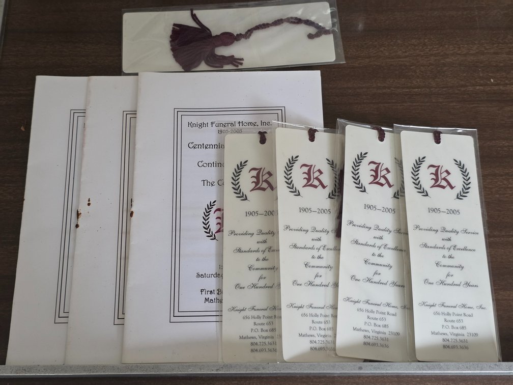 COMMEMORATIVE BROCHURES, BOOKMARKS