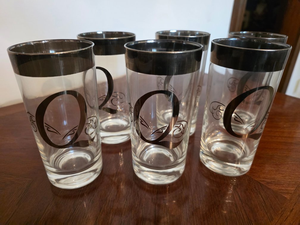 GLASSES, SILVERPLATE