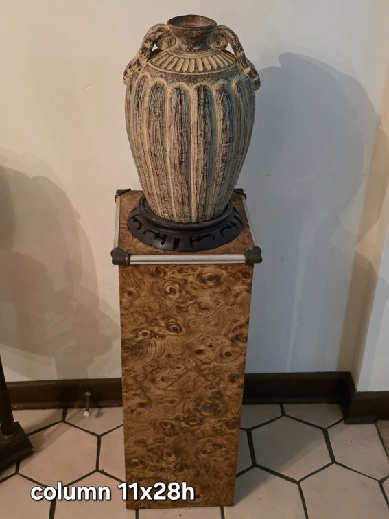 POTTERY URN, COLUMN