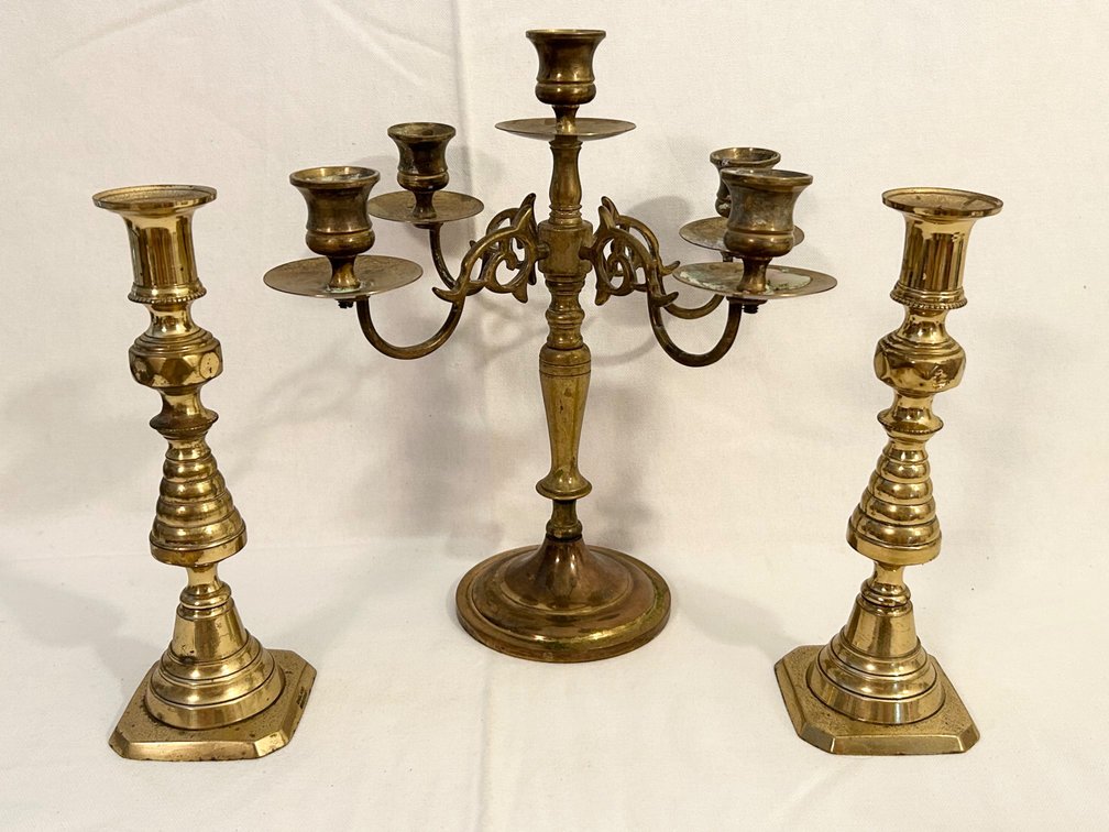 BRASS CANDLE HOLDERS