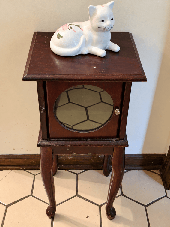 SMOKING STAND, CERAMIC CAT