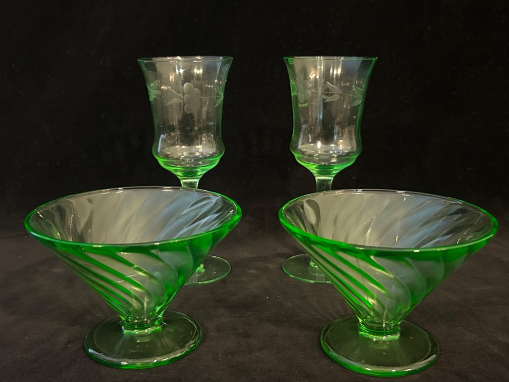 GREEN URANIUM GLASSWARE