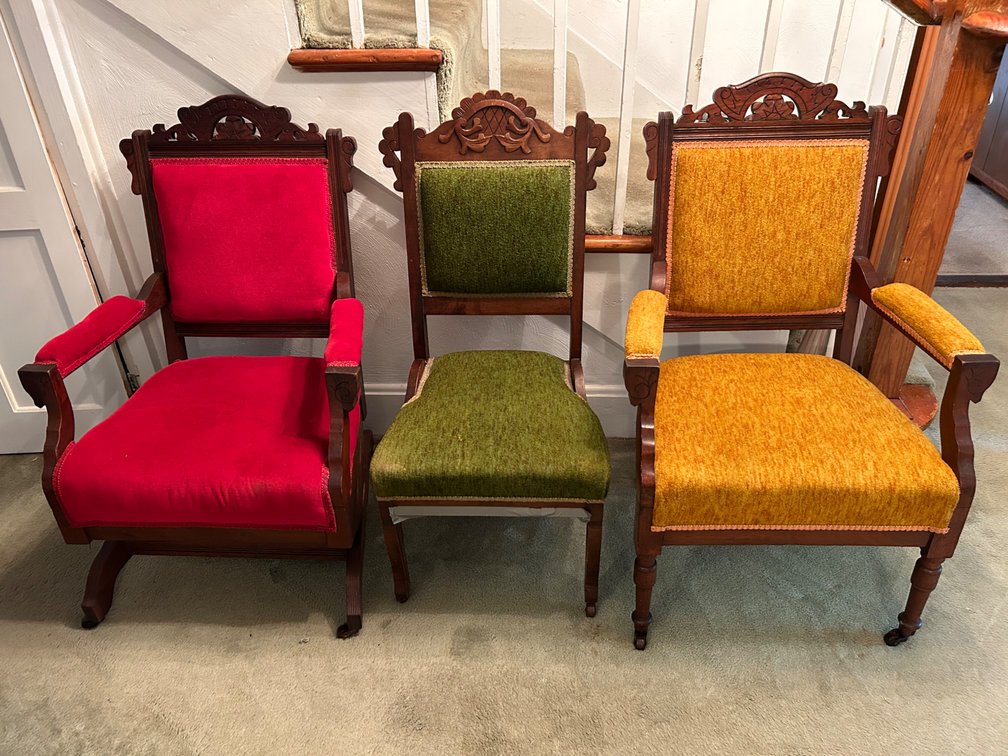 VICTORIAN PARLOR ARMCHAIRS