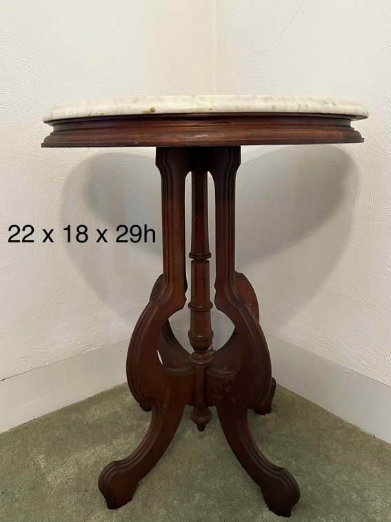 MARBLE TOP SIDE TABLES
