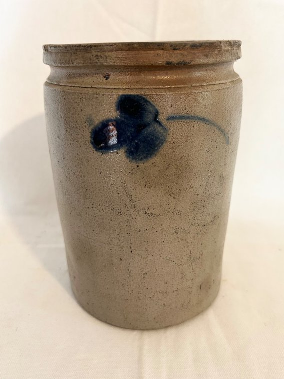 SALT GLAZED STONEWARE CROCK