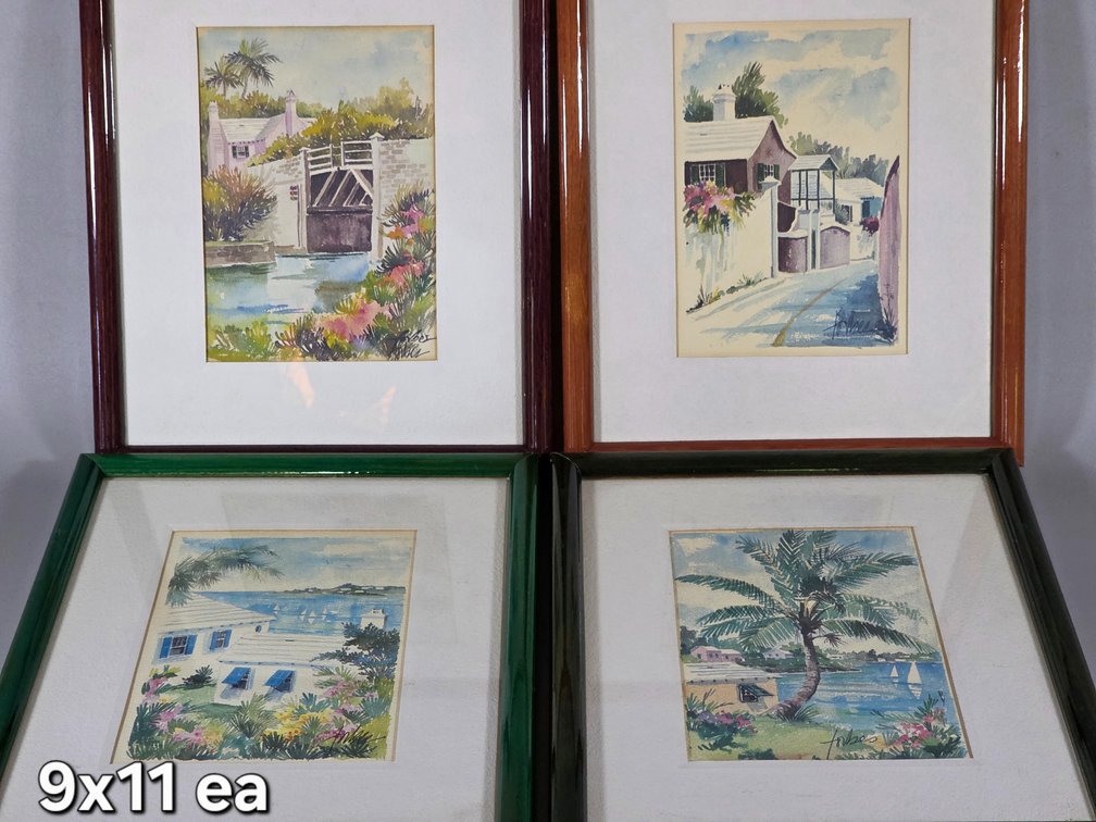 SIGNED BERMUDA WATERCOLORS