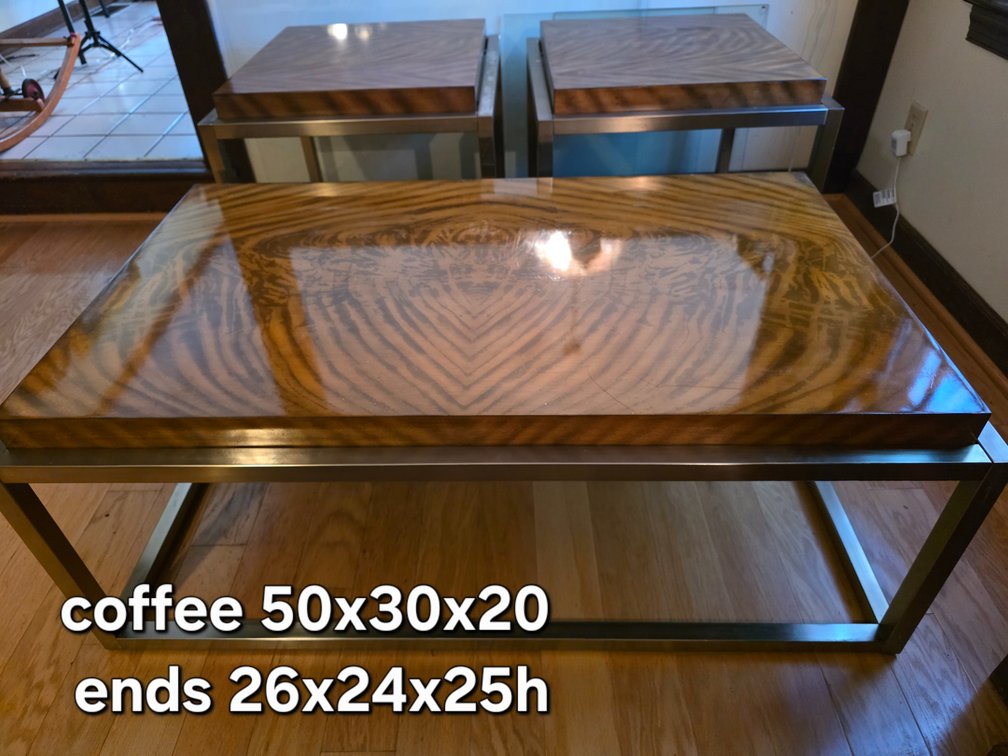 MCM COFFEE TABLE, SIDE TABLES
