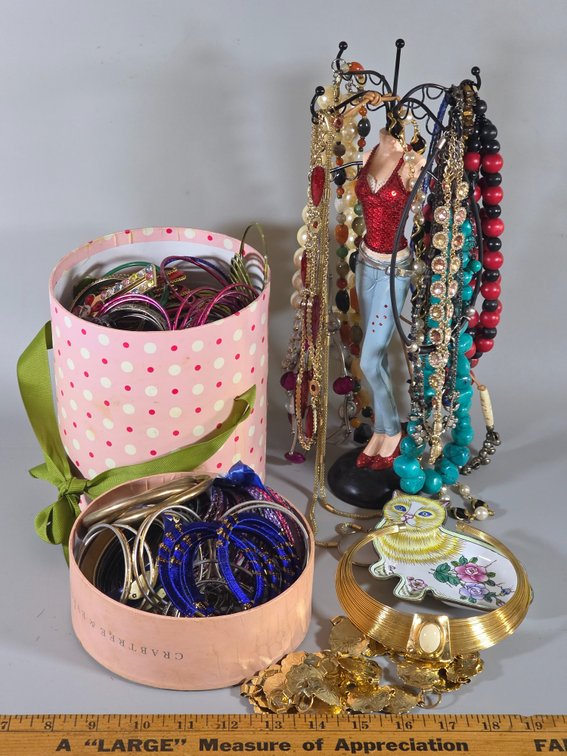 COSTUME NECKLACES, BANGLES