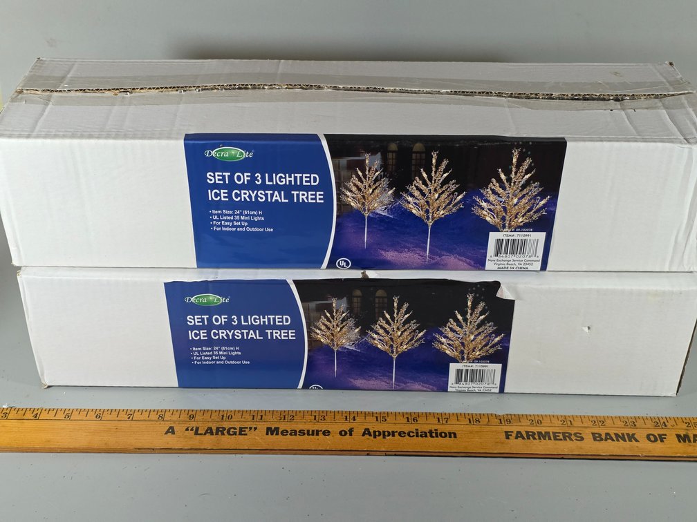 LIGHTED CRYSTAL TREES