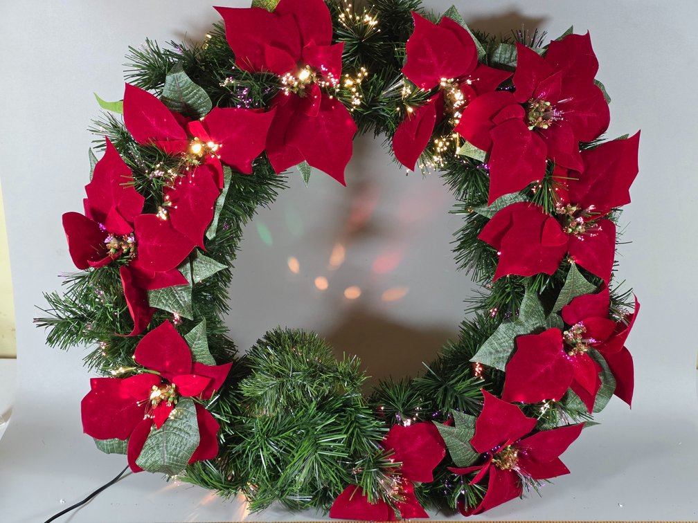 PAIR of FIBER OPTIC WREATHS