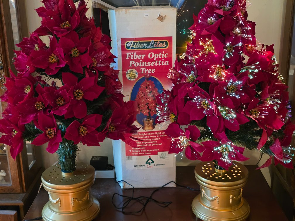 PAIR of FIBER OPTIC TREES