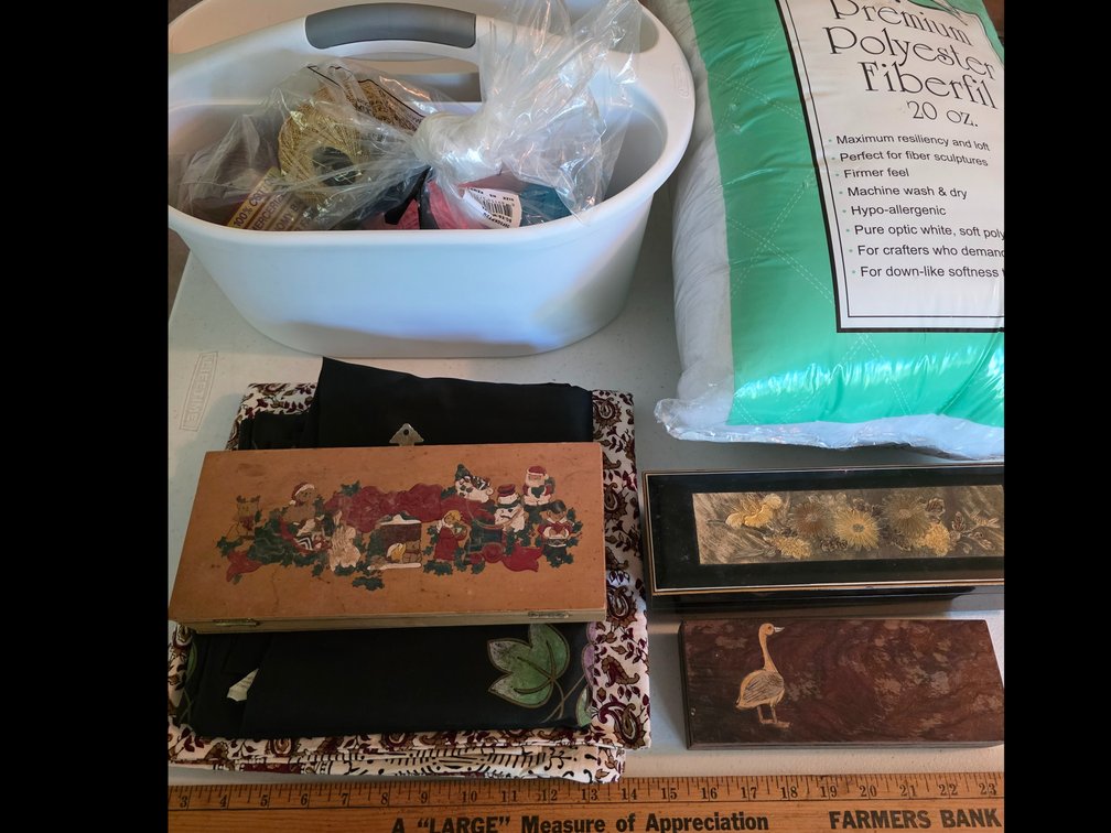 VINTAGE BOXES, CRAFT SUPPLIES