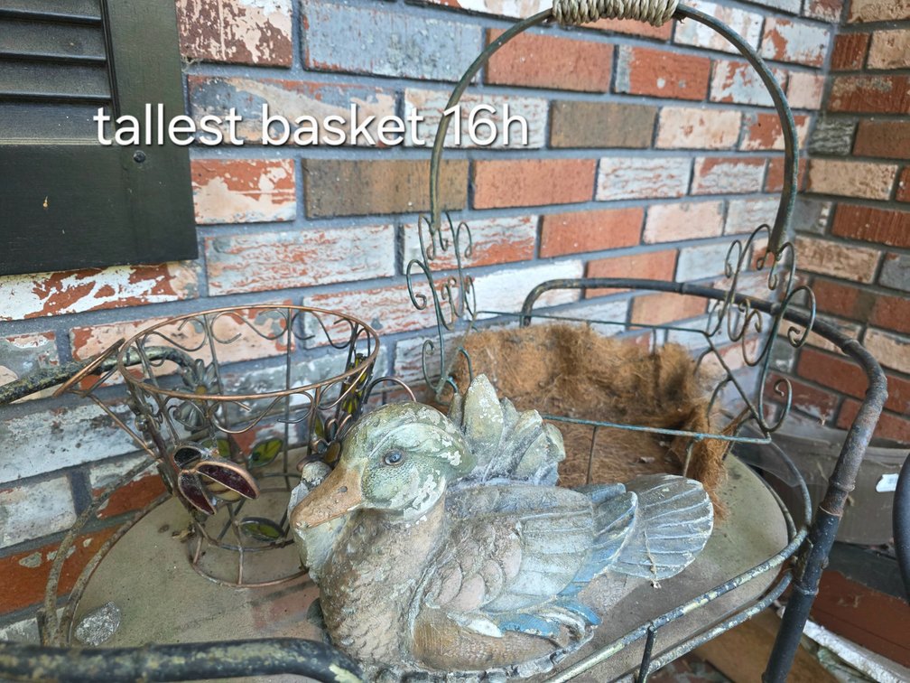 WIRE BASKETS, RESIN DUCK