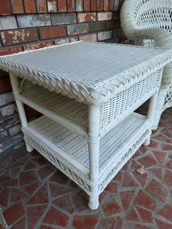 WICKER SIDE TABLE