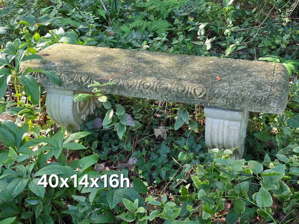 CONCRETE GARDEN BENCH