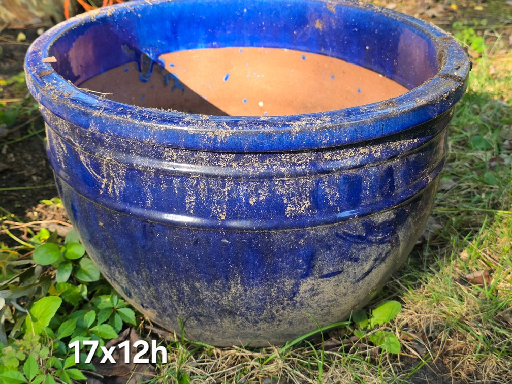 LARGE COBALT BLUE PLANTER
