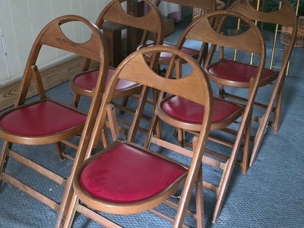 VINTAGE FOLDING WOOD CHAIRS
