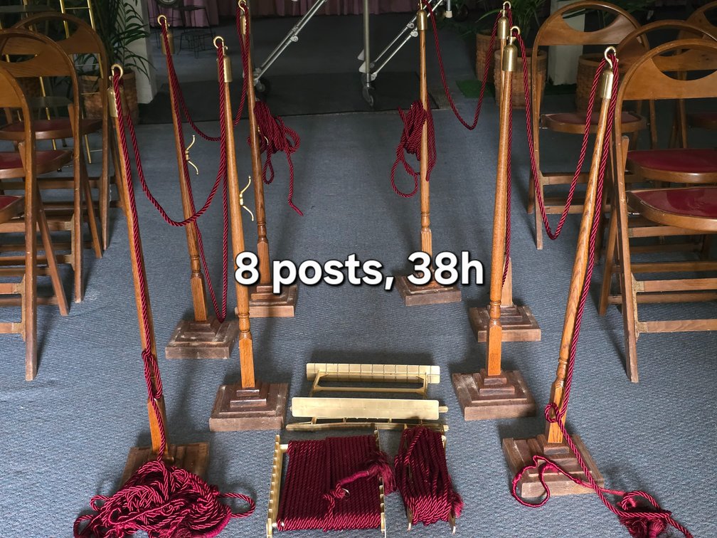 VINTAGE STANCHIONS, FINIALS and ROPING