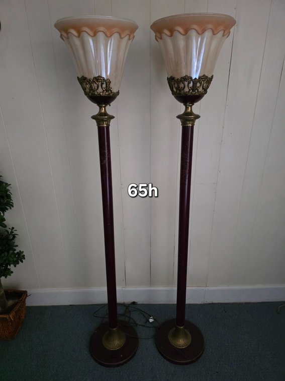 PAIR of TORCH LAMPS