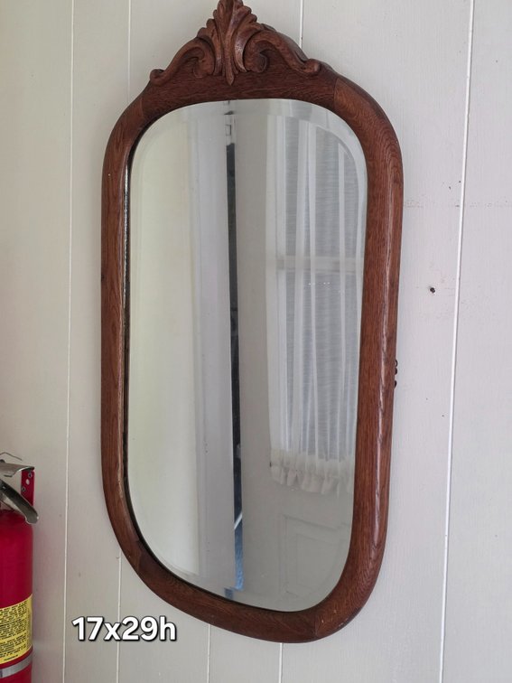 ANTIQUE OAK MIRROR