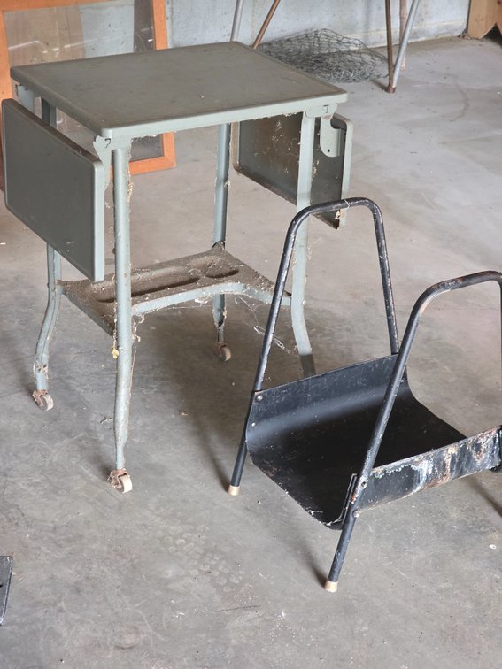 TYPEWRITER TABLE, LOG HOLDER